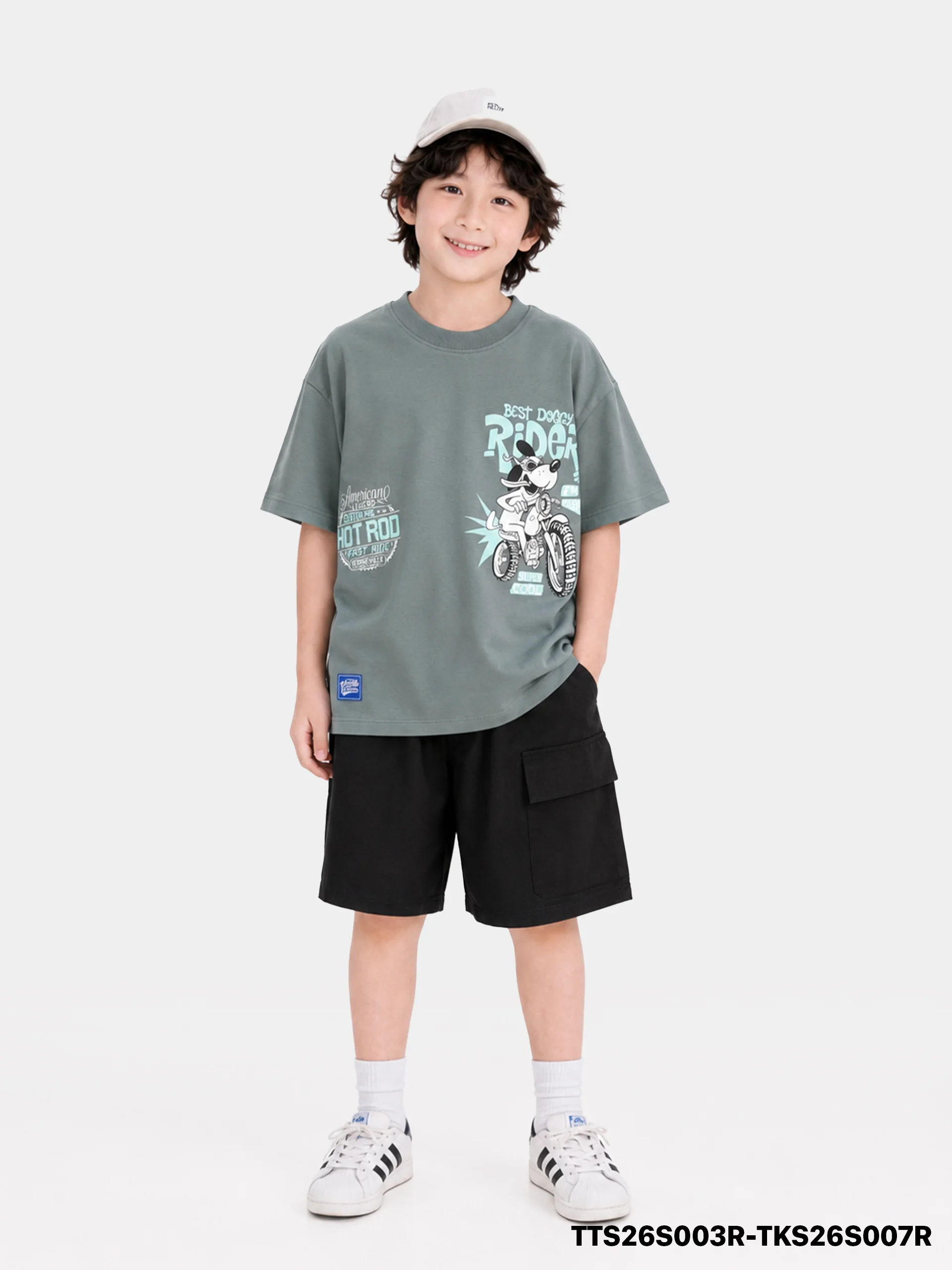 Áo Thun Không Cổ Bé Trai TTS26S003R