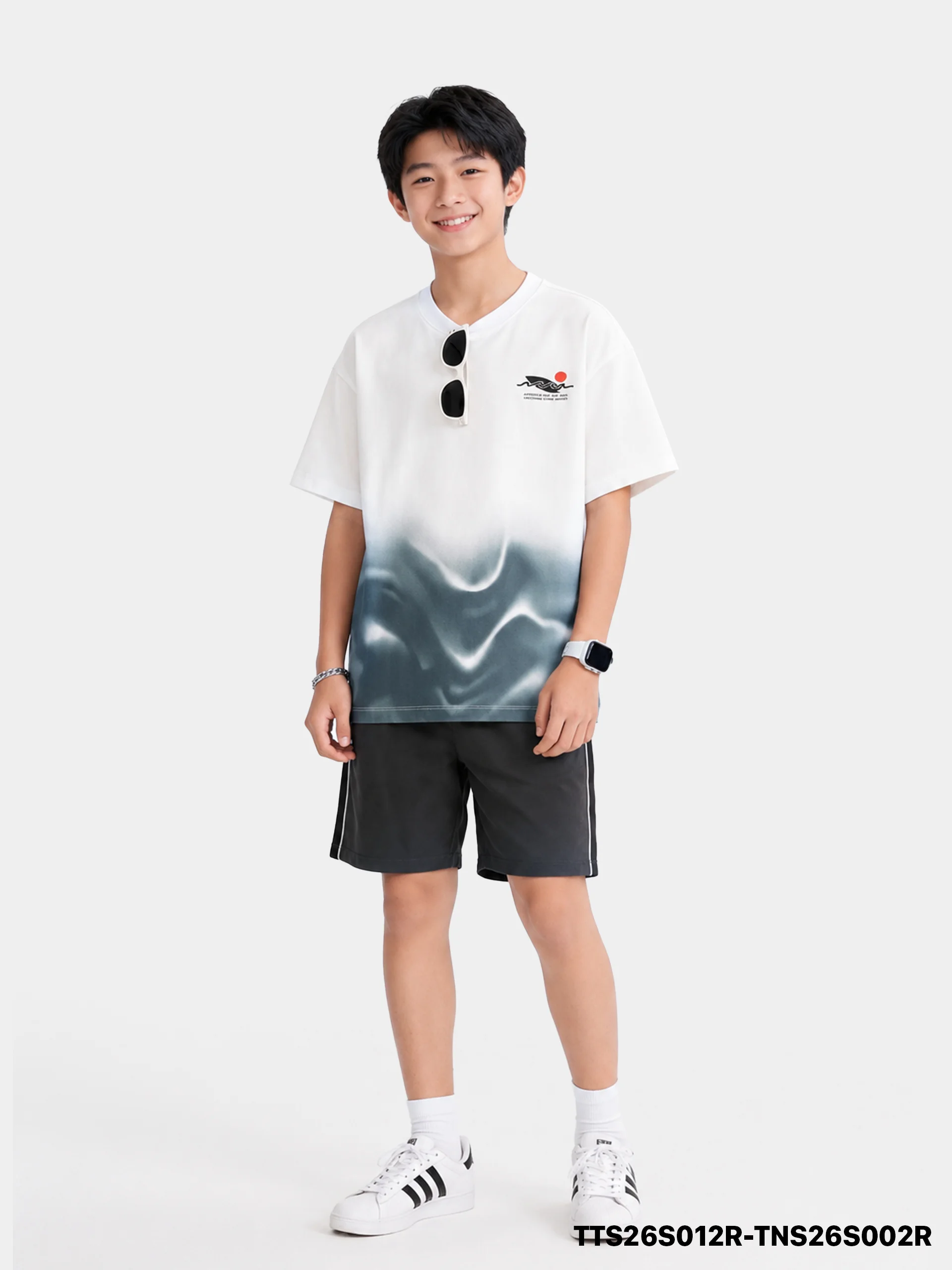 Áo Thun Không Cổ Bé Trai TTS26S012R