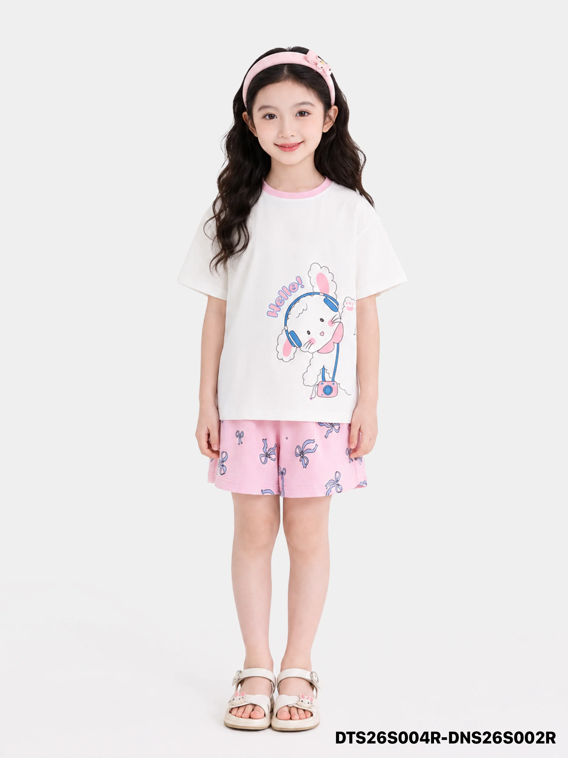 Áo Thun Không Cổ Bé Gái DTS26S004R