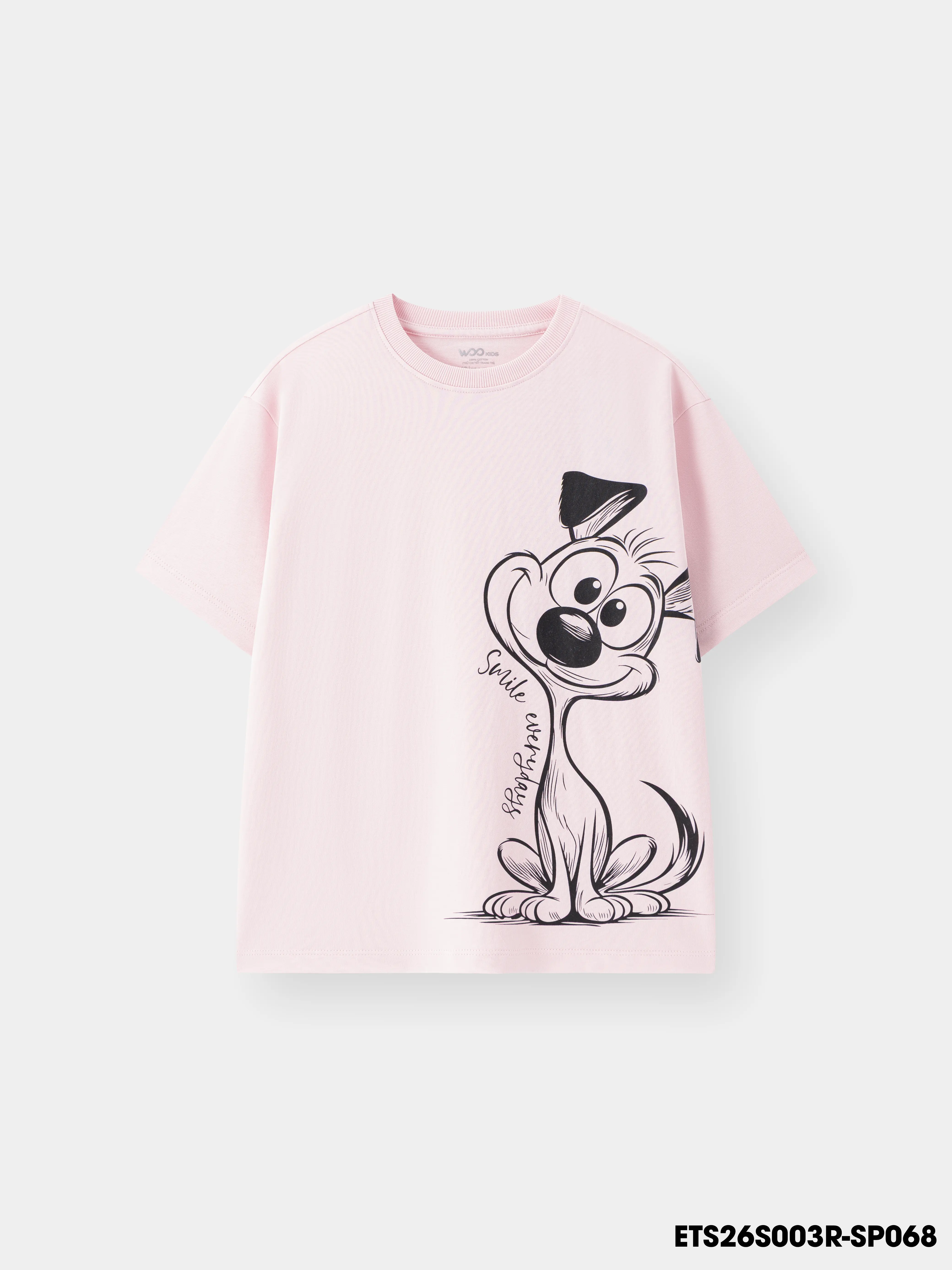 Áo Thun Không Cổ Bé Gái ETS26S003R