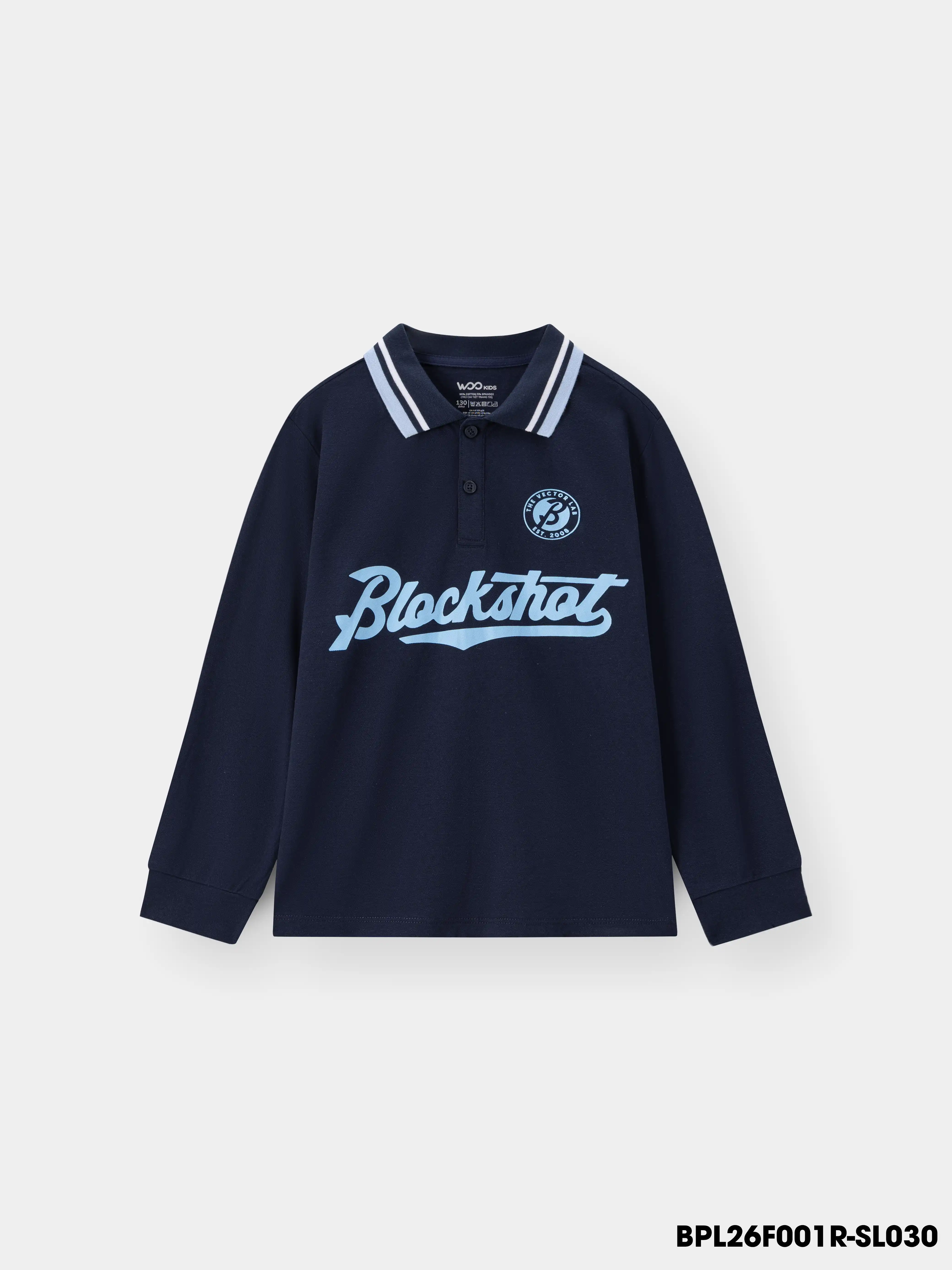 Áo Thun Có Cổ Dài Tay Bé Trai BPL26F001R