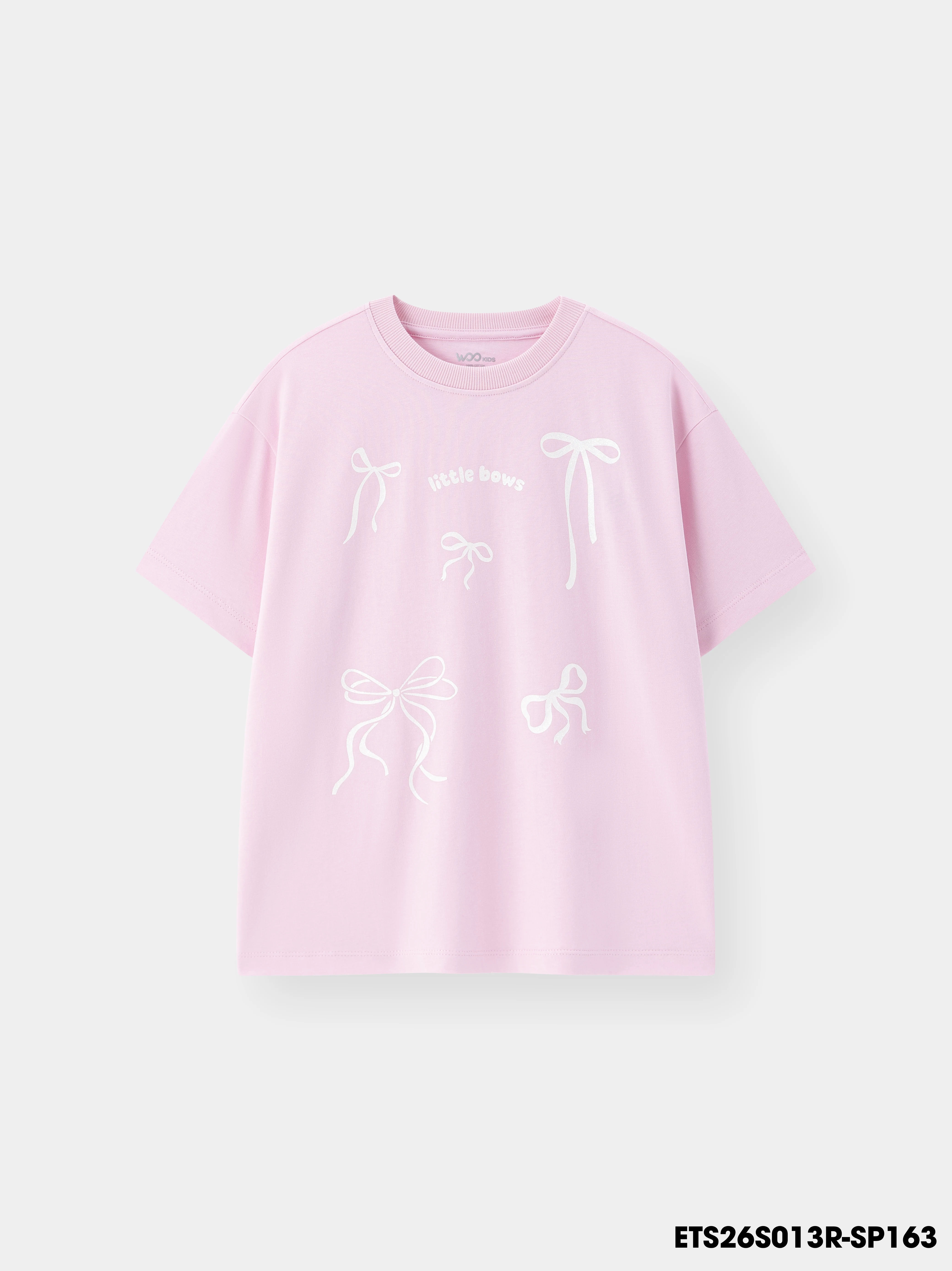 Áo Thun Không Cổ Bé Gái ETS26S013R