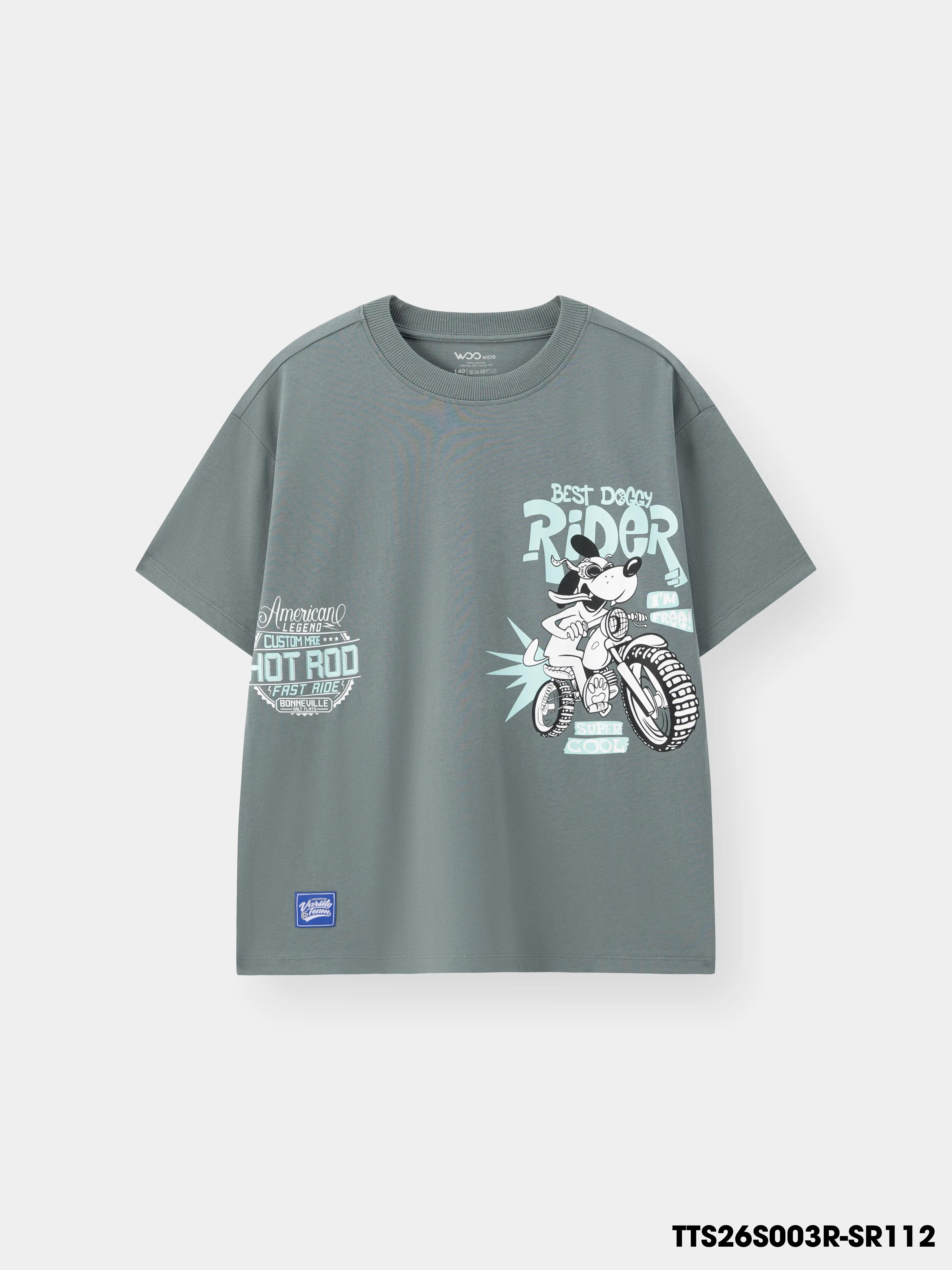 Áo Thun Không Cổ Bé Trai TTS26S003R