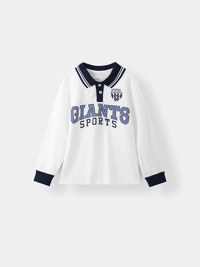 Áo Thun Có Cổ Dài Tay Bé Trai BPL25F001R