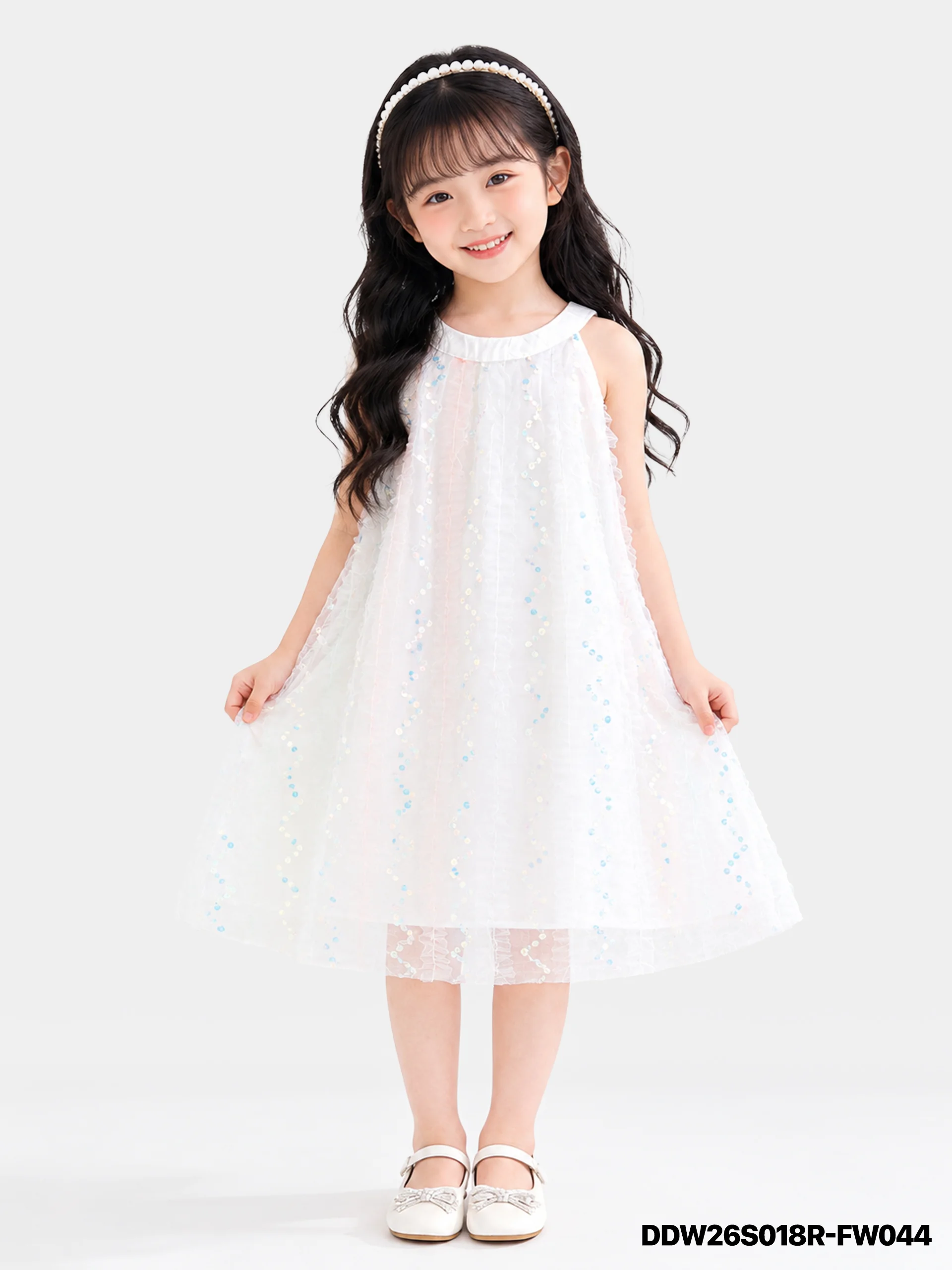 Váy Liền Dệt Thoi Bé Gái DDW26S018R