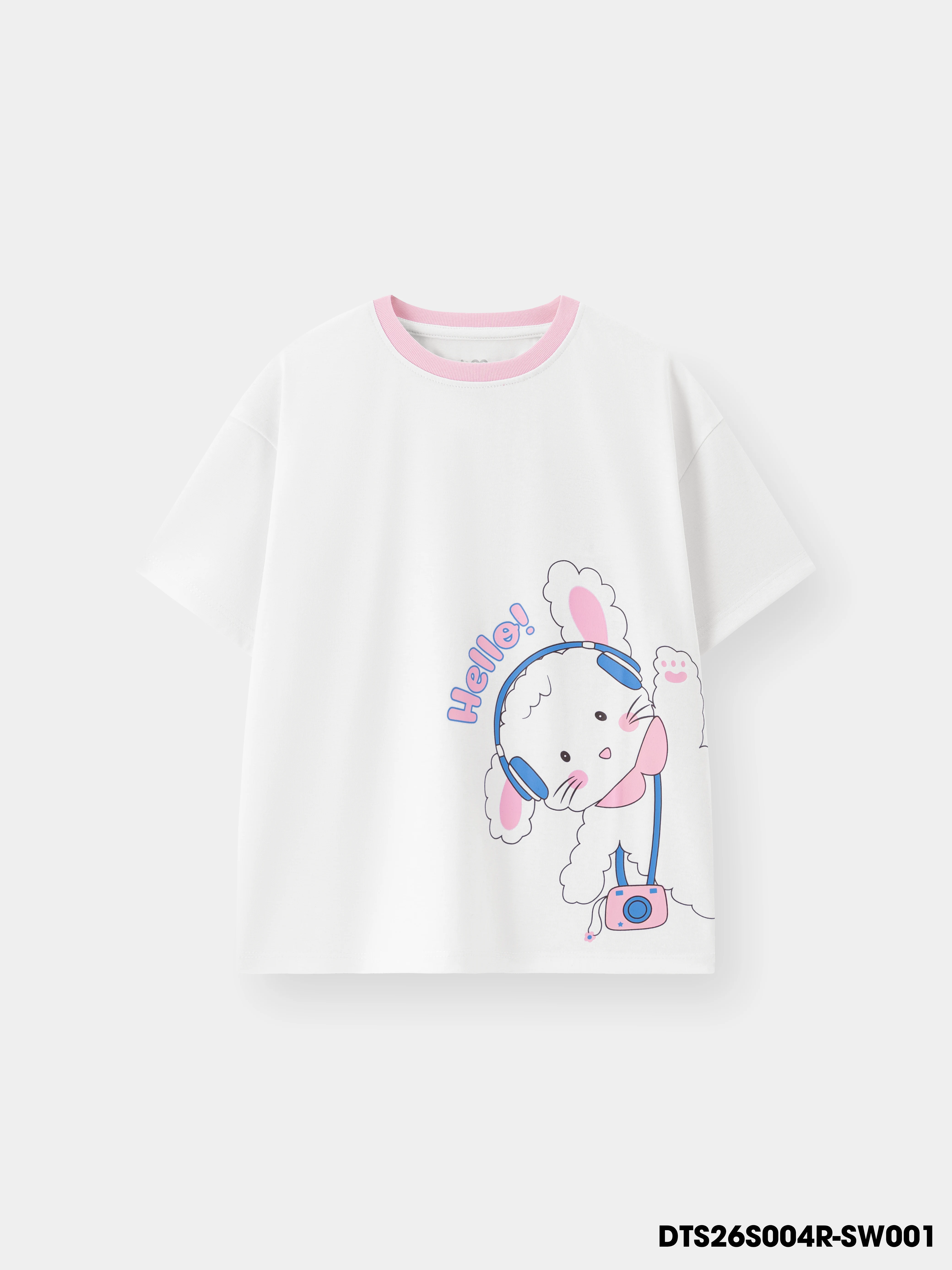 Áo Thun Không Cổ Bé Gái DTS26S004R