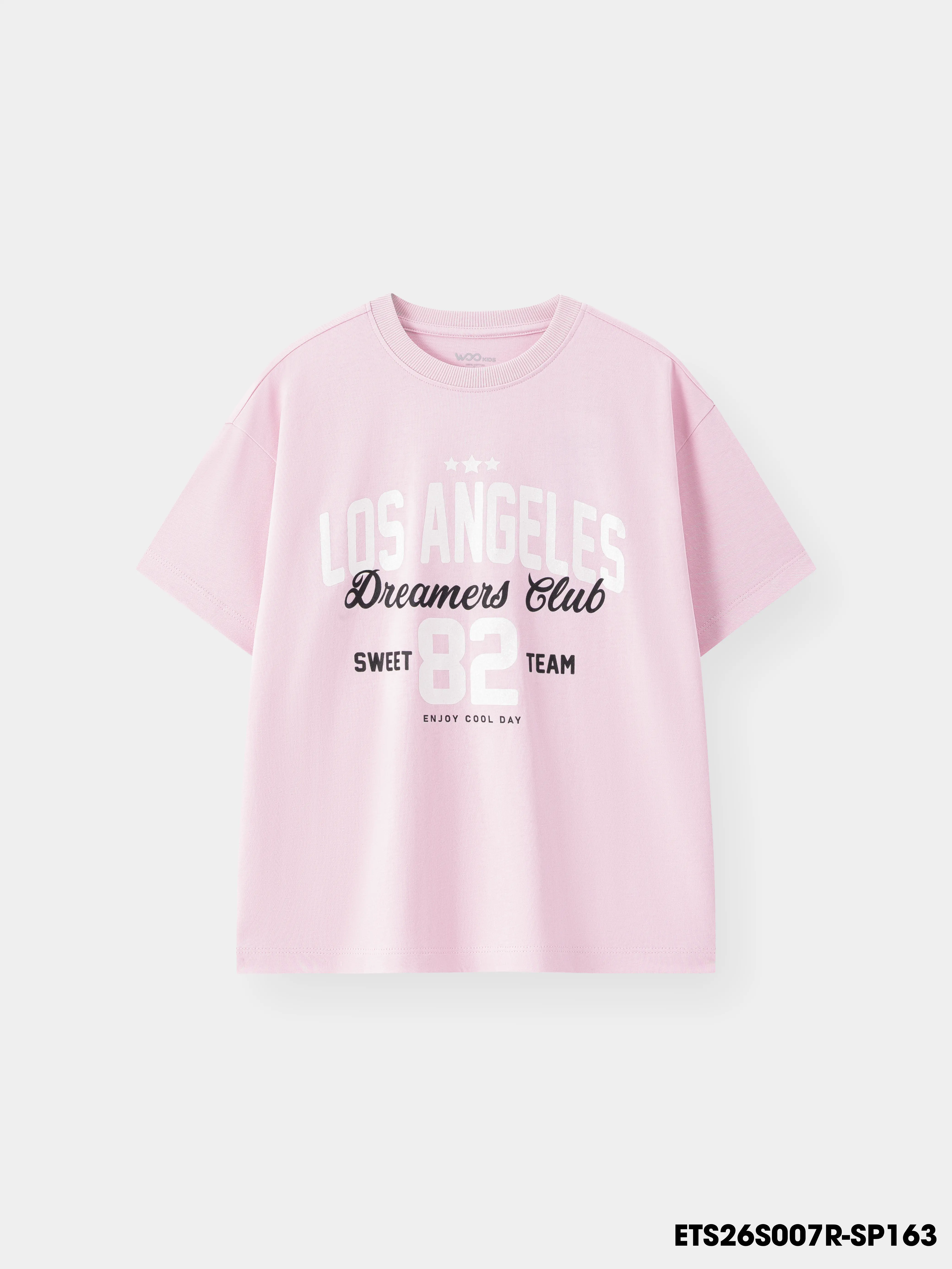 Áo Thun Không Cổ Bé Gái ETS26S007R