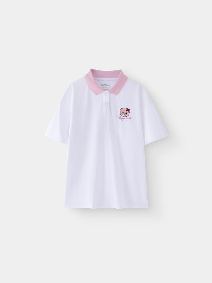 Áo Thun Có Cổ Bé Gái EPS25S001R