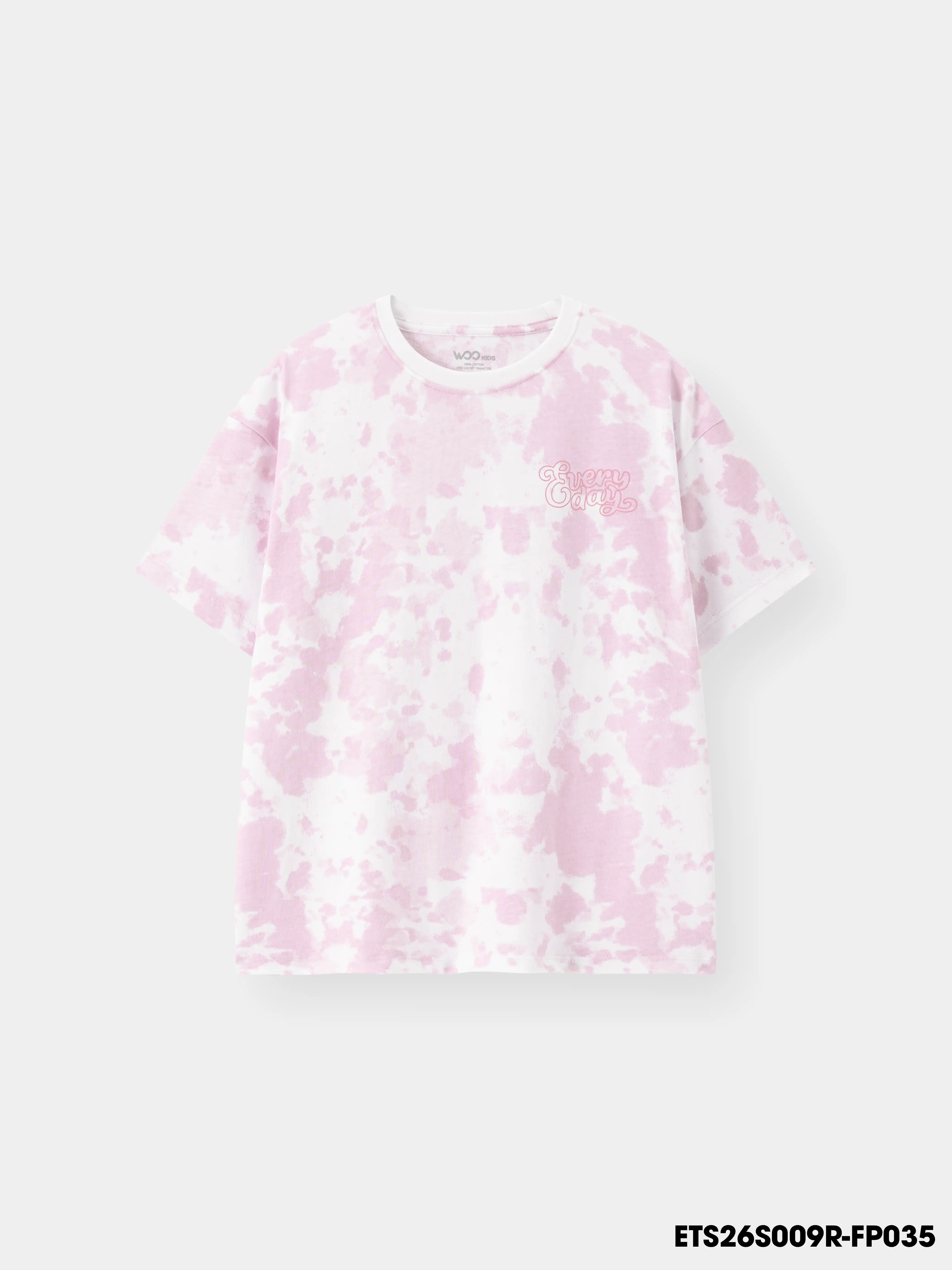 Áo Thun Không Cổ Bé Gái ETS26S009R