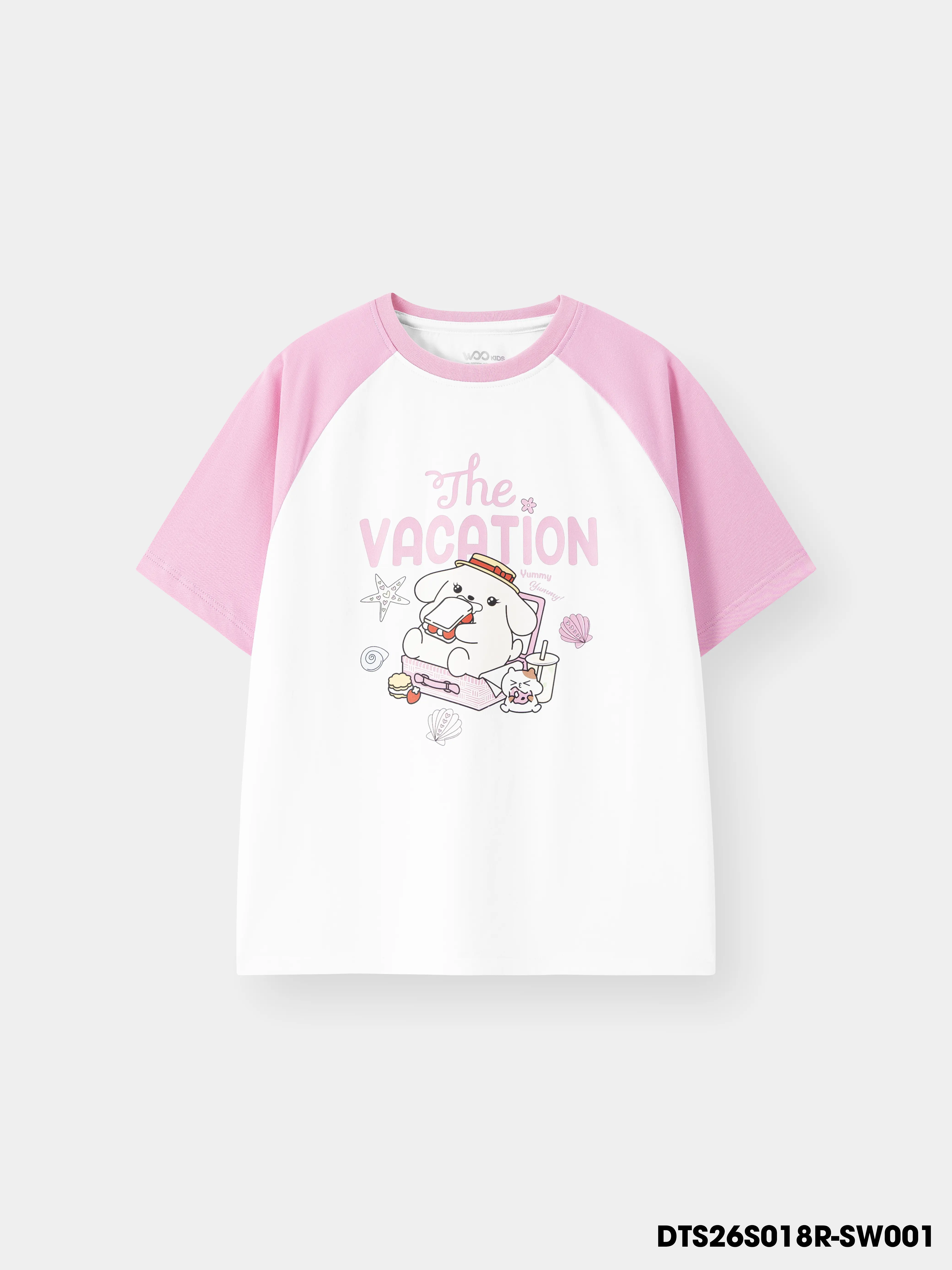 Áo Thun Không Cổ Bé Gái DTS26S018R