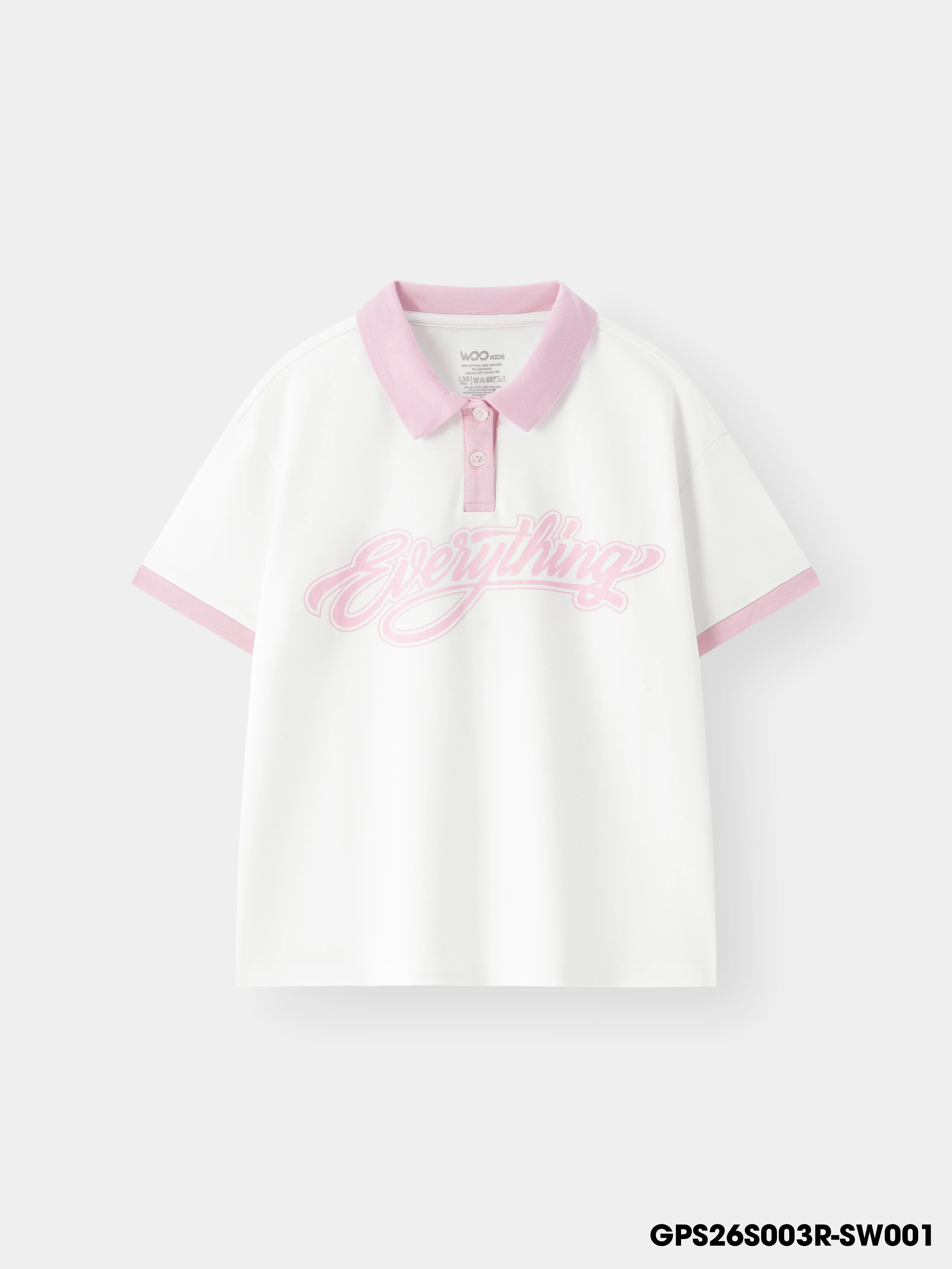 Áo Thun Có Cổ Bé Gái GPS26S003R