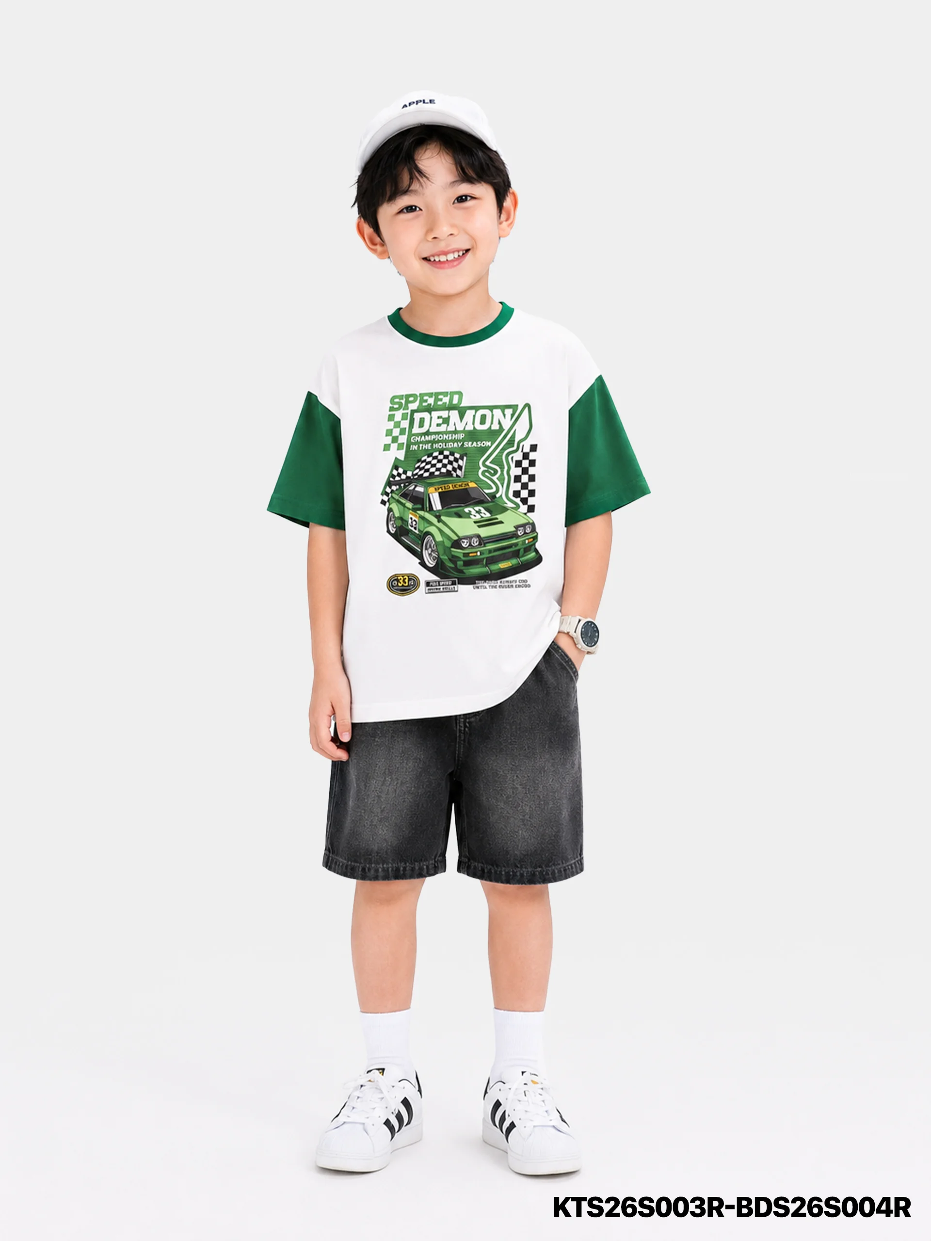 Áo Thun Không Cổ Bé Trai KTS26S003R