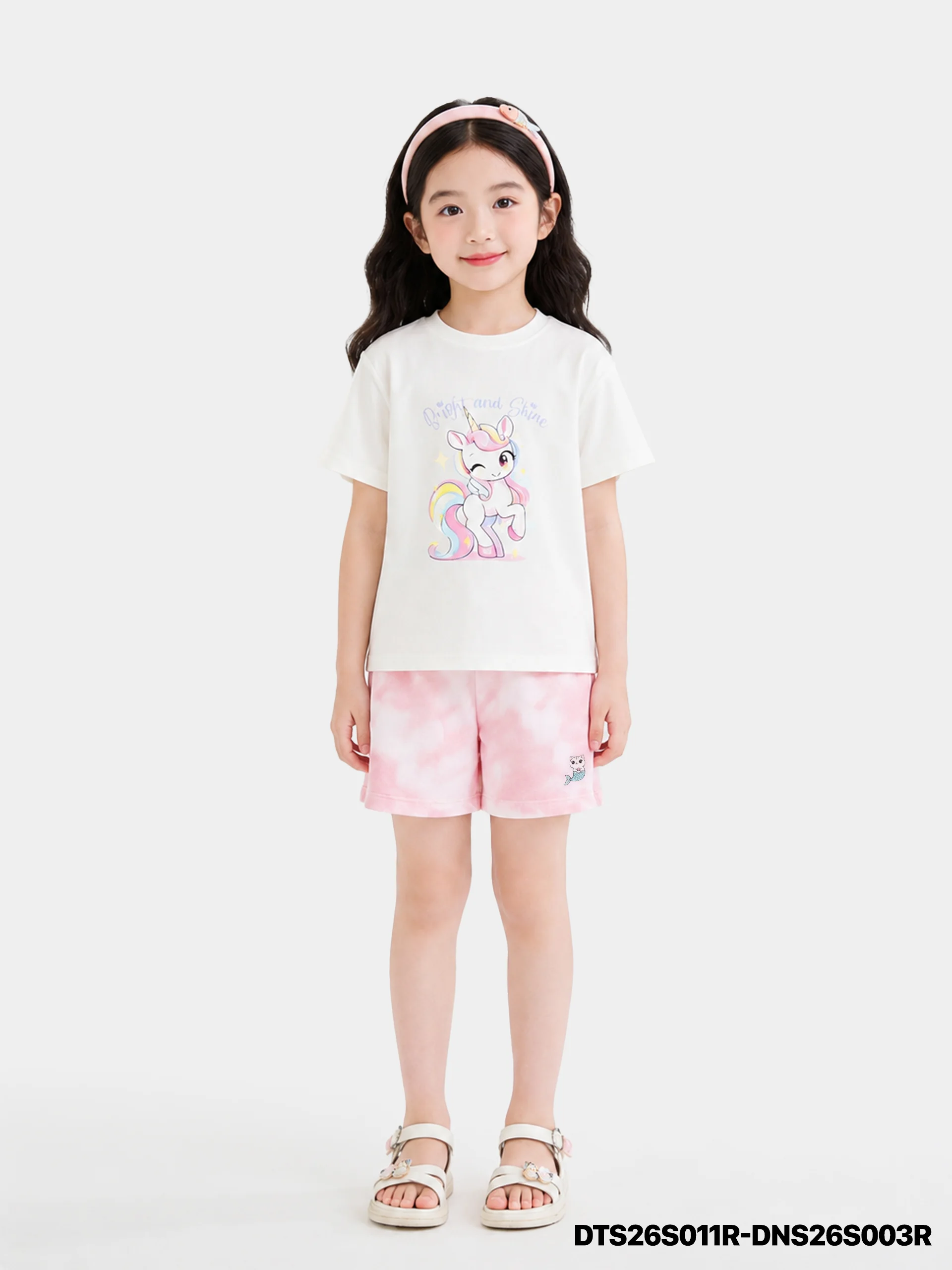 Áo Thun Không Cổ Bé Gái DTS26S011R