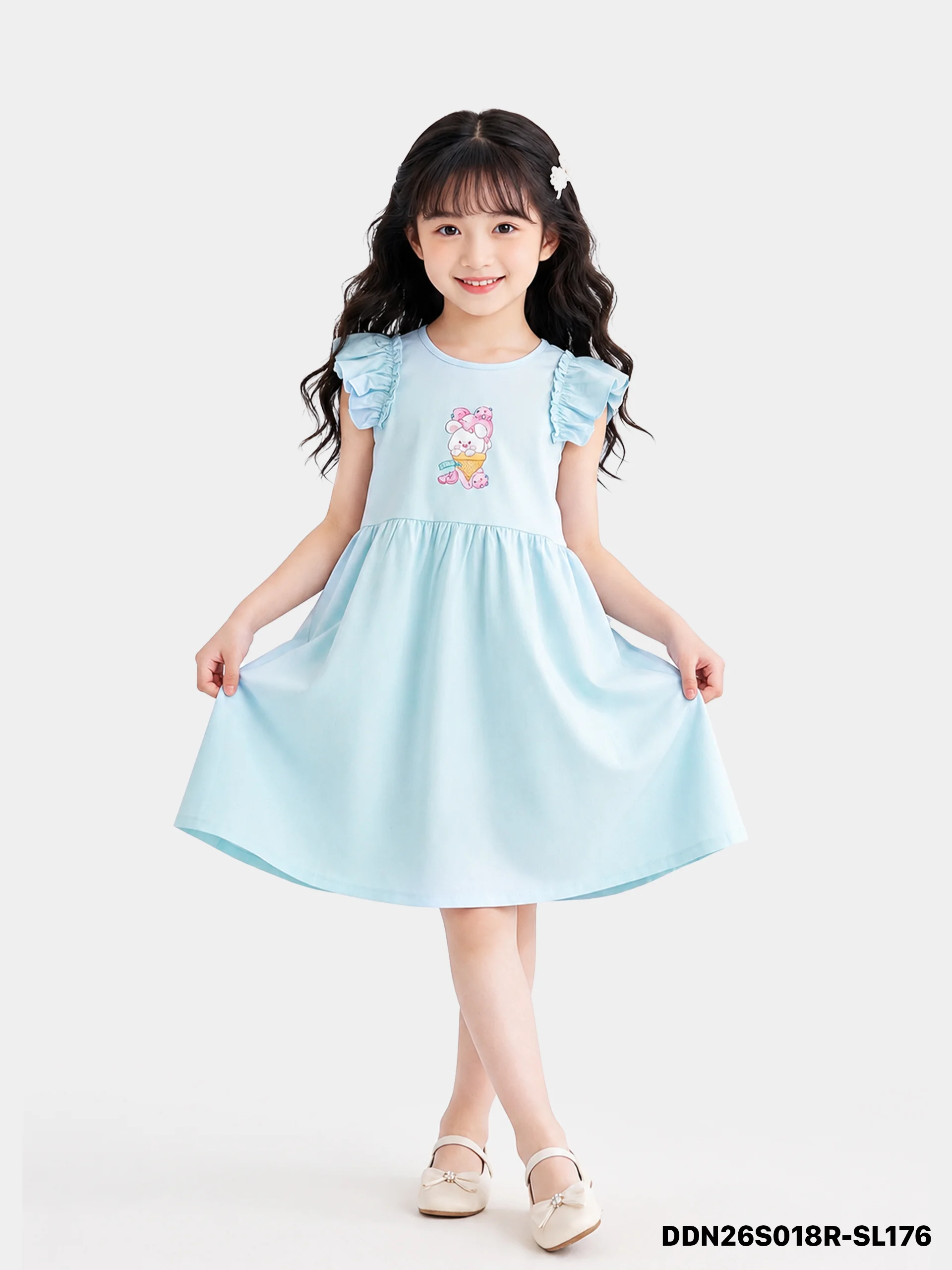 Váy Liền Dệt Kim Bé Gái DDN26S018R