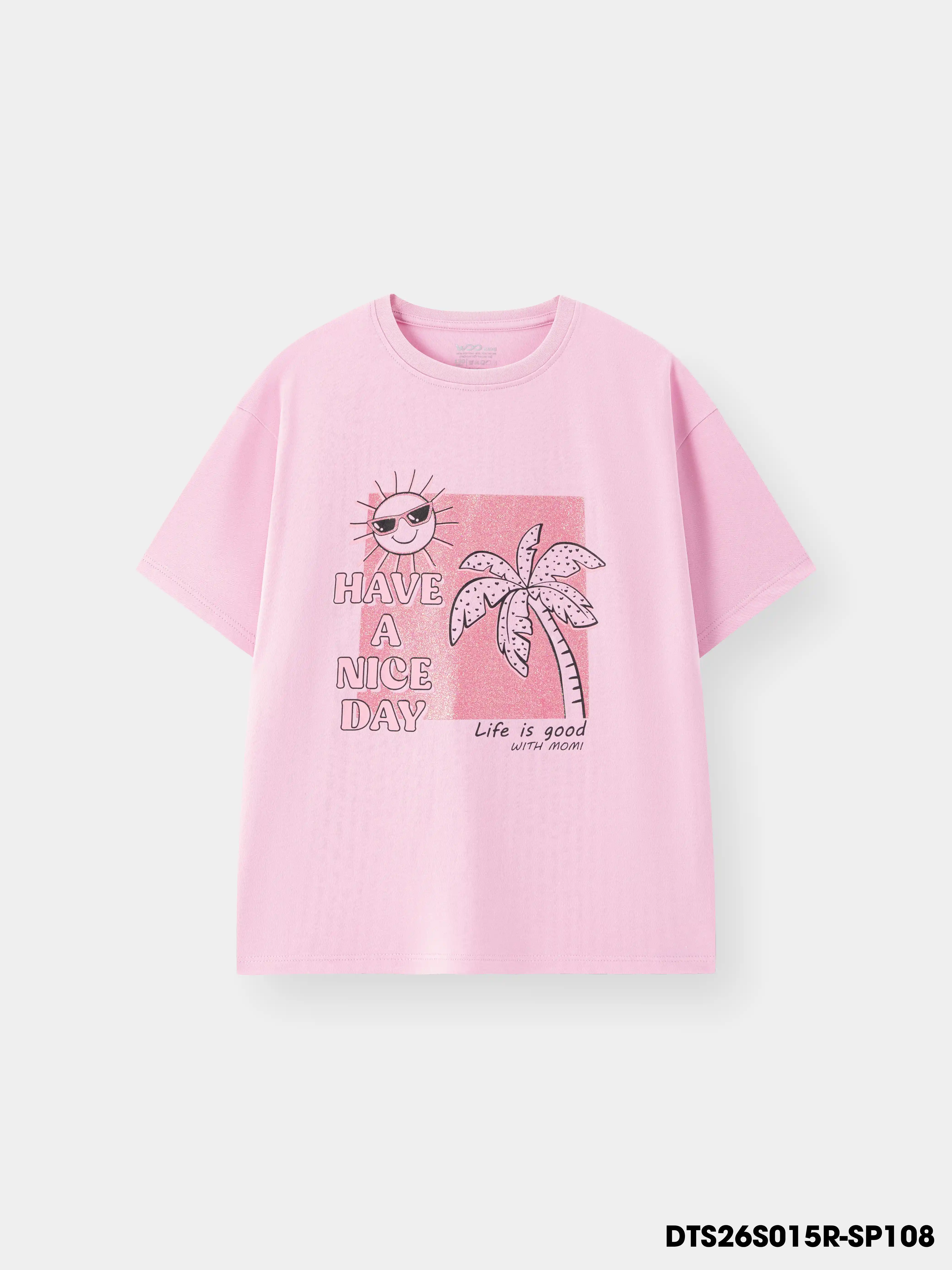 Áo Thun Không Cổ Bé Gái DTS26S015R