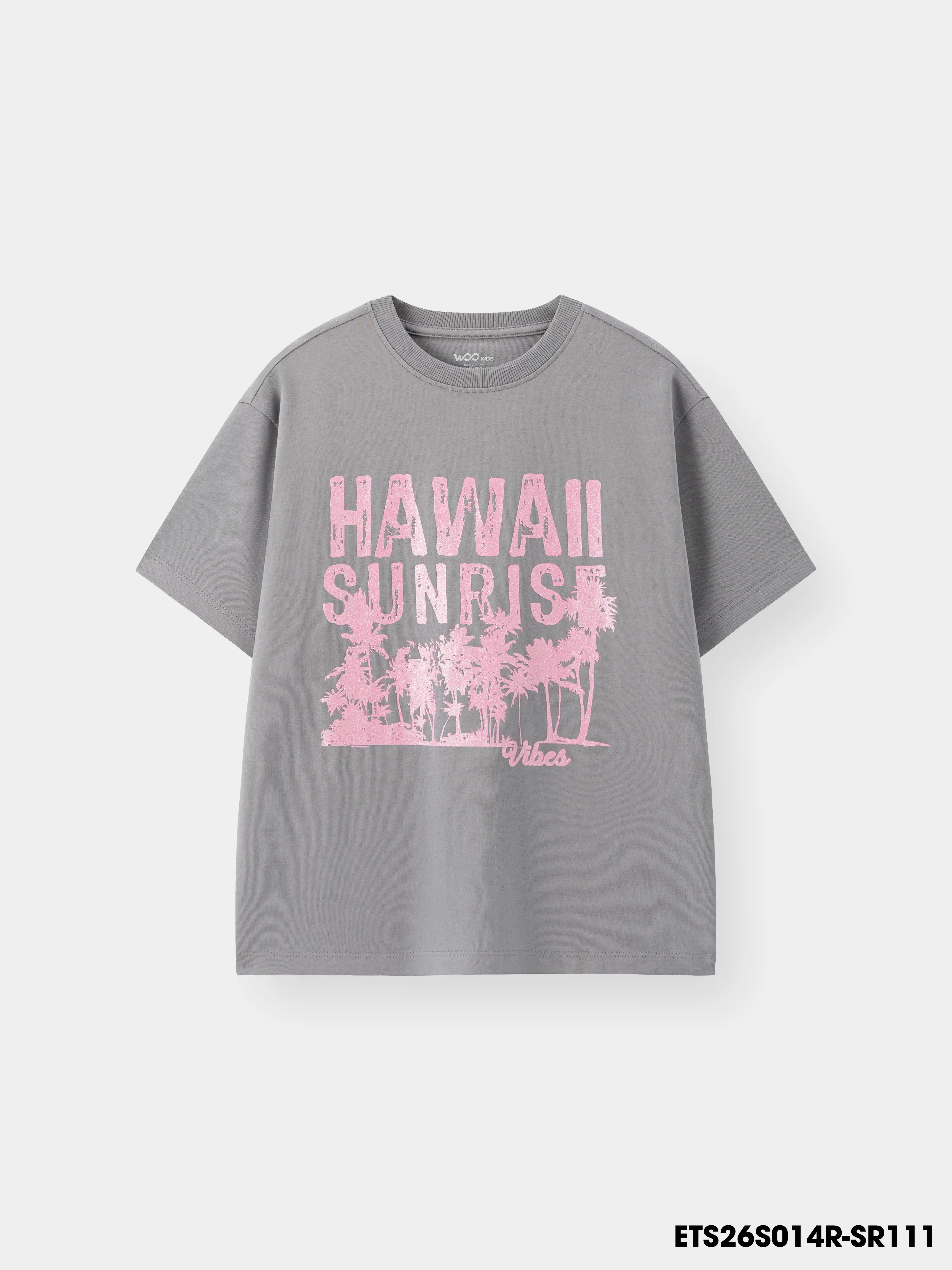 Áo Thun Không Cổ Bé Gái ETS26S014R