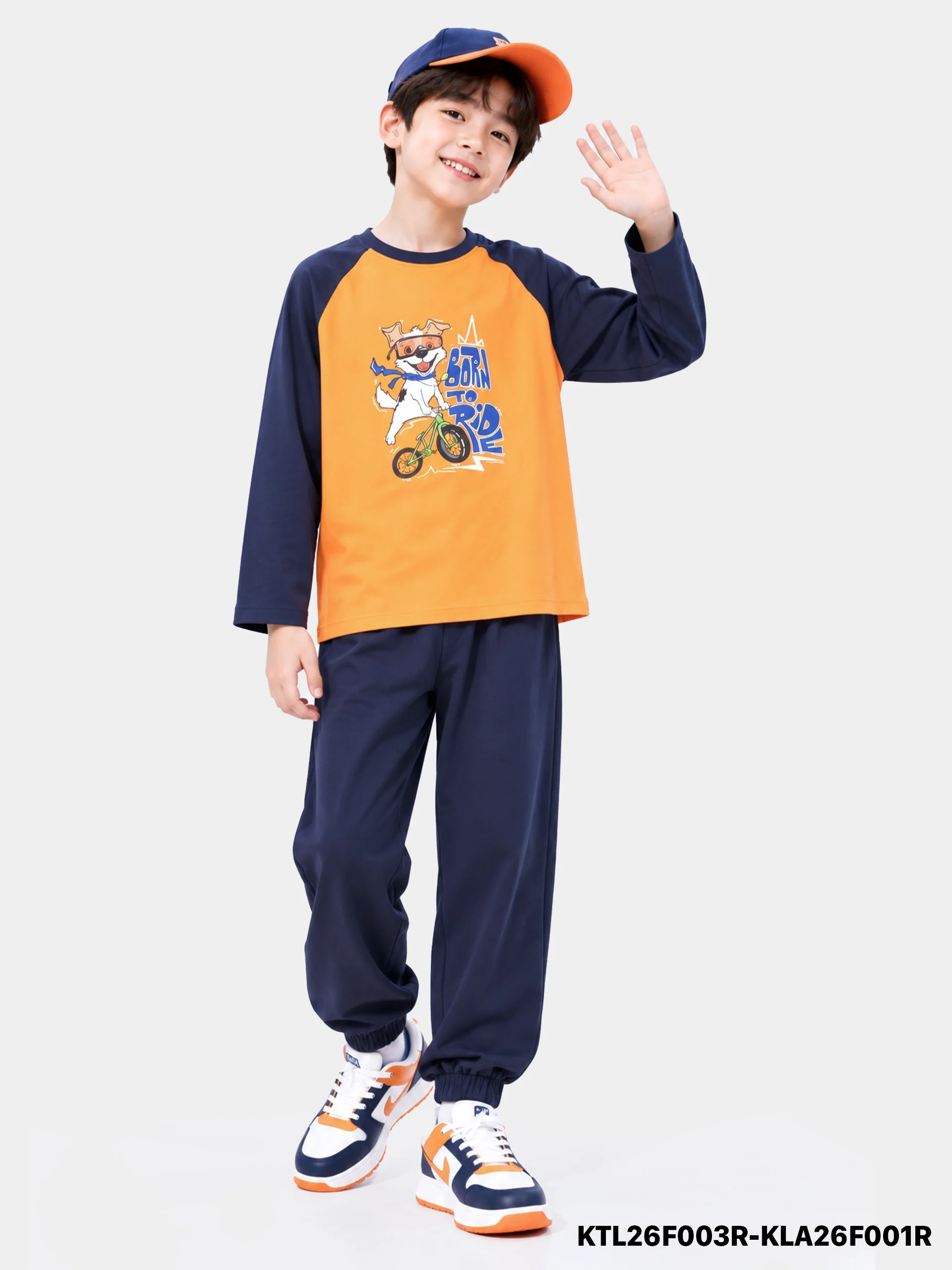 Áo Thun Không Cổ Dài Tay Bé Trai KTL26F003R