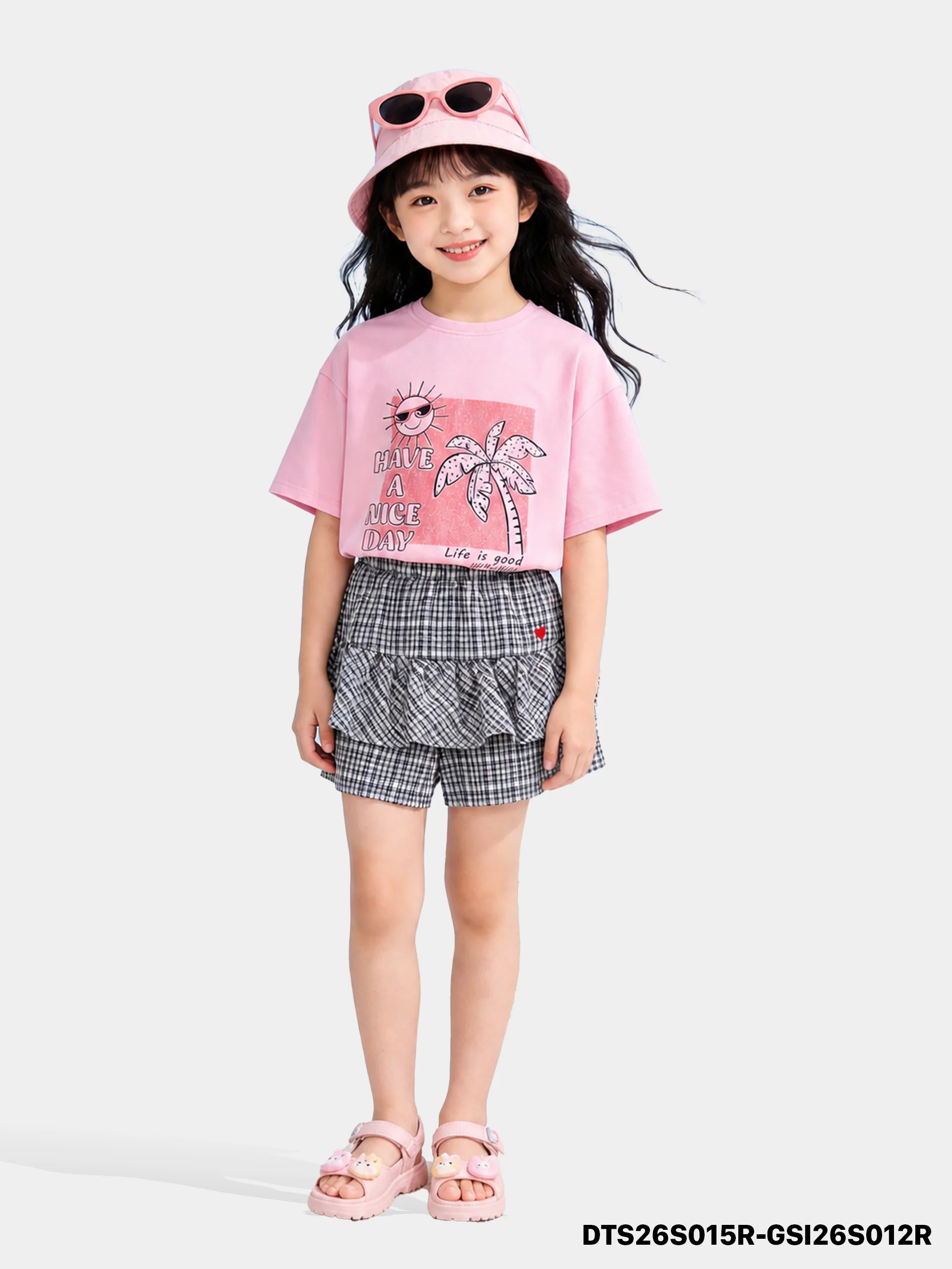 Áo Thun Không Cổ Bé Gái DTS26S015R