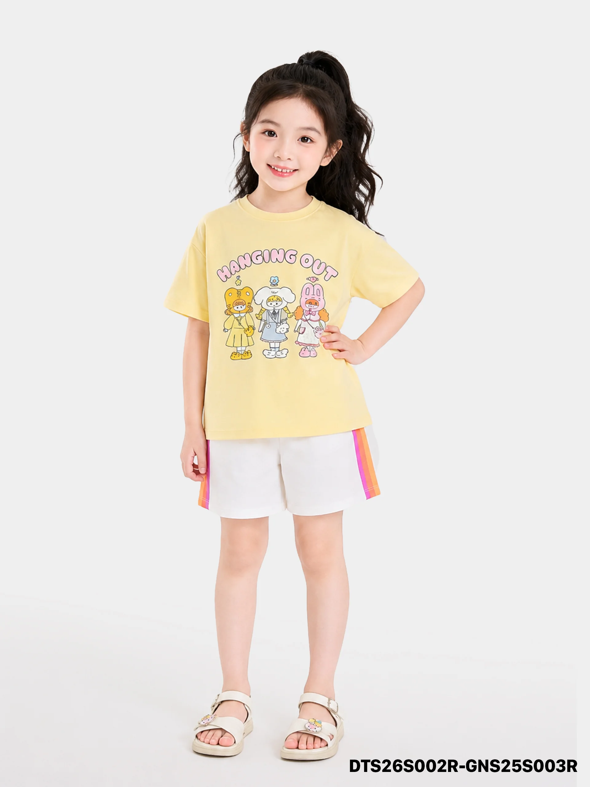 Áo Thun Không Cổ Bé Gái DTS26S002R