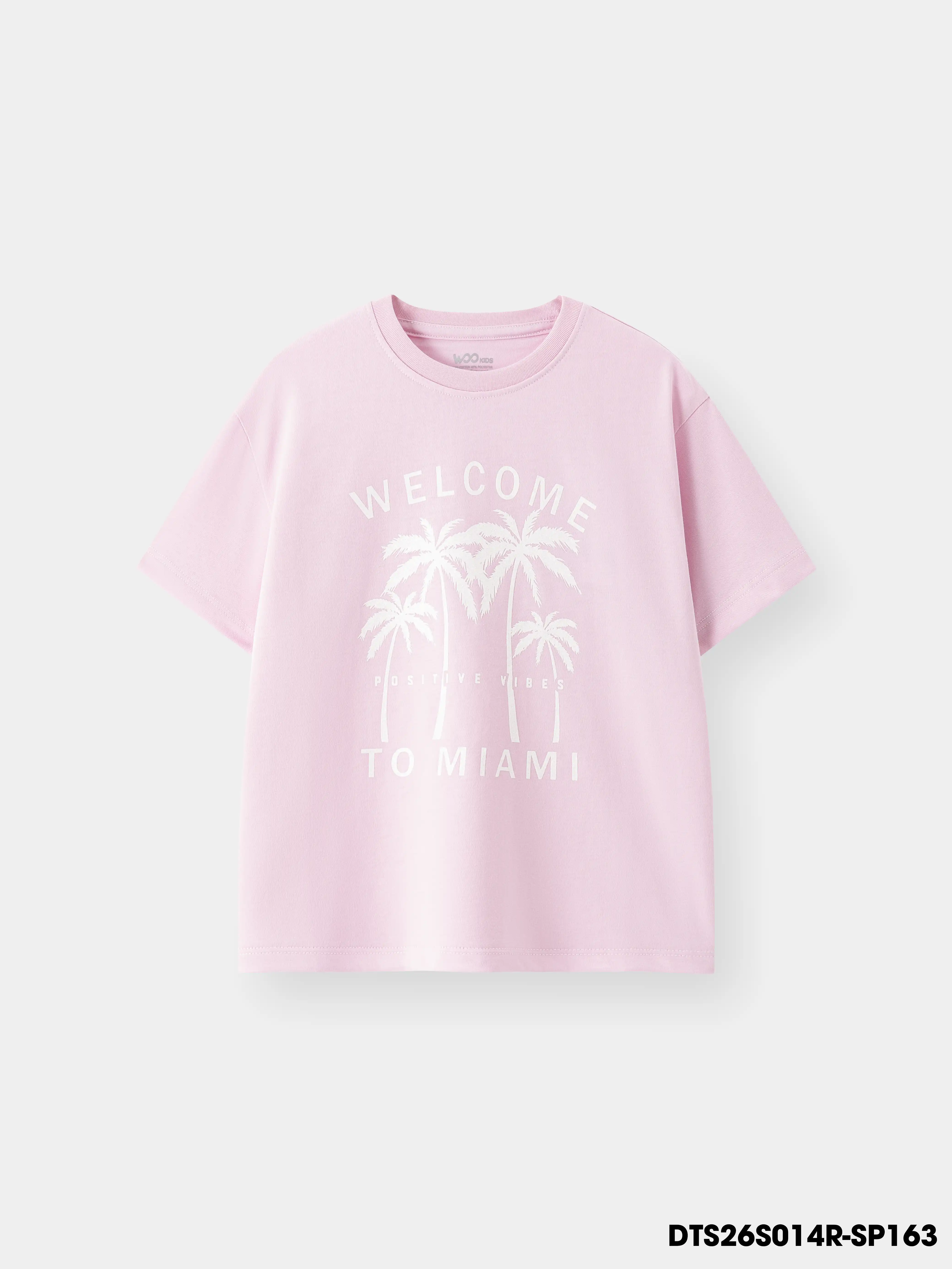 Áo Thun Không Cổ Bé Gái DTS26S014R