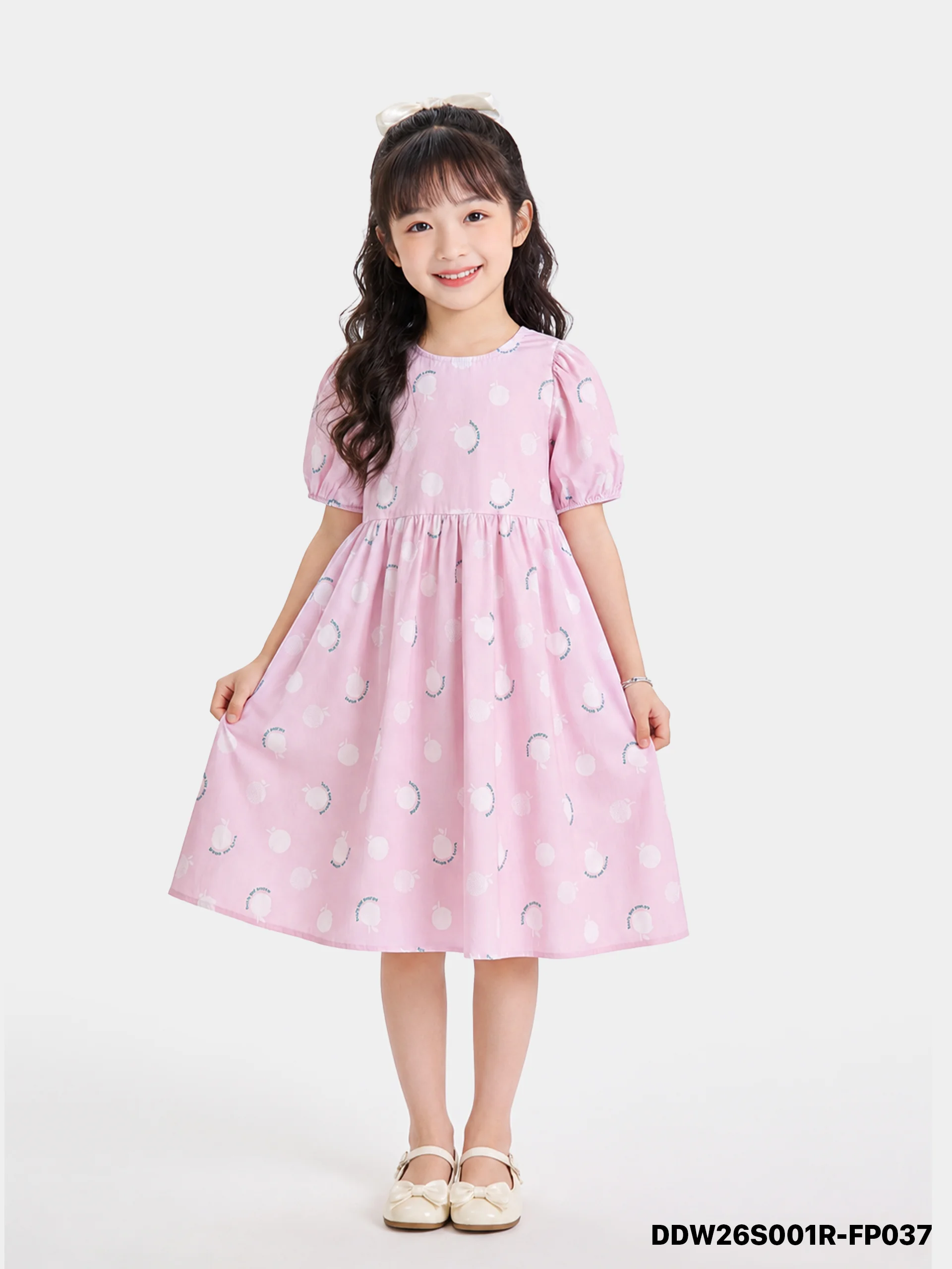 Váy Liền Dệt Thoi Bé Gái DDW26S001R